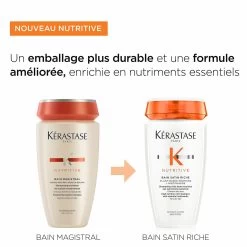 Bain Satin Riche Nutritive Kérastase 250ml -Magasin de cheveux 3474637154943 6 03357.1684847833