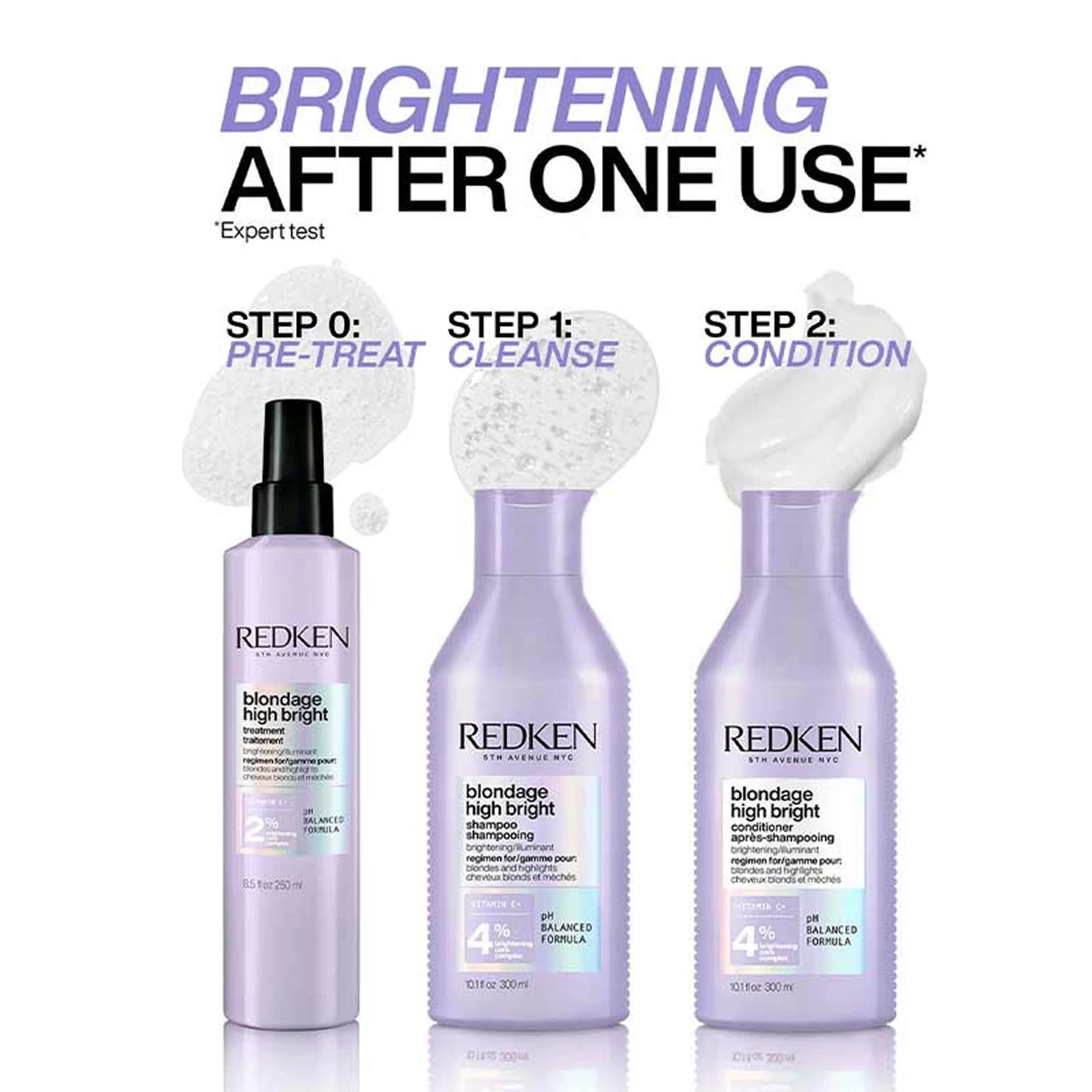 Shampoing Blondage High Bright Redken 300ml 3 Shampoing Blondage High Bright Redken 300ml – Image 3